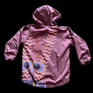 Disney Store PixarWall-e Tire Tracks Brown Full Zip Hooded Windbreaker Youth XS